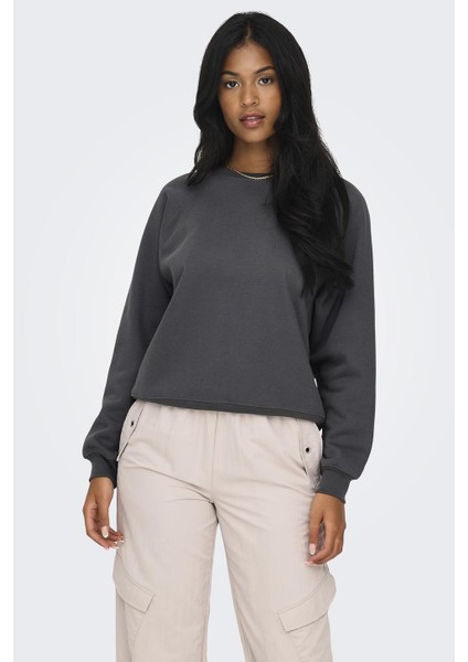 Kadın O-Yaka Basic Sweatshirt - 15325979