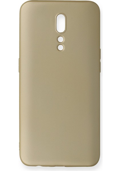 Oppo Reno Z Kılıf Premium Rubber Silikon - Gold 13