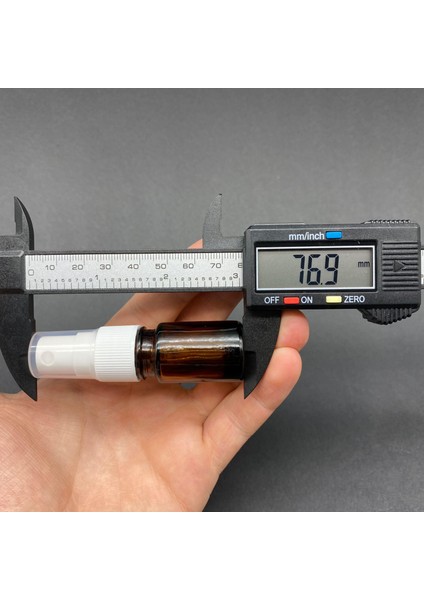 5 ml Amber Cam Şişe Beyaz Spreyli , 5cc Kahverengi Spreyli Boş Şişe x 6 Adet