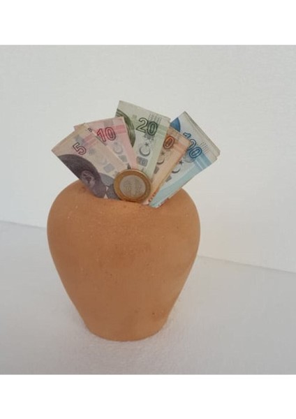 Küçük Toprak Testi Kumbara, Kırılmaz ve Doğal, Güvenle Saklayın
