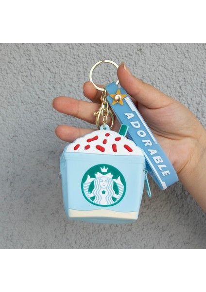 Mavi Starbucks Silikon Bozuk Para Cüzdanı