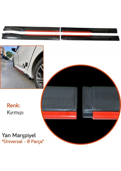 Yan Marşpiyel Üniversal 8 Parça Kırmızı fiyatları