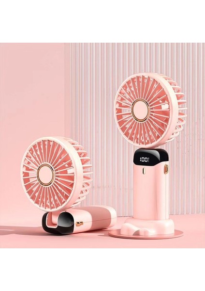 Mini Klima 5 Kademeli Şarjlı Taşınabilir Dijital Led Göstergeli El Fanı Vantilatör