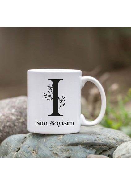 Kişiye Özel I Harfi Bardak - Isim Yazılı Bardak - Isimli Bardak