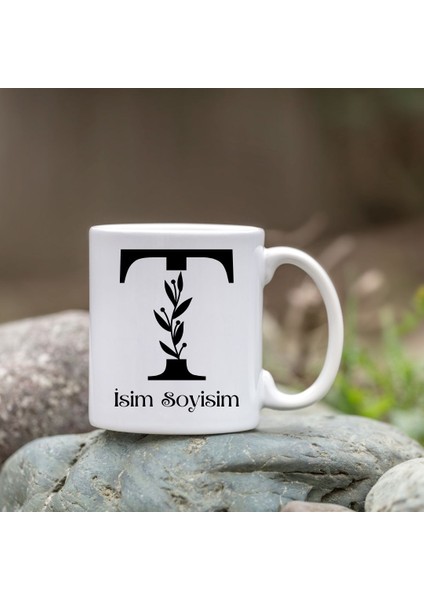 Kişiye Özel T Harfi Bardak - Isim Yazılı Bardak - Isimli Bardak