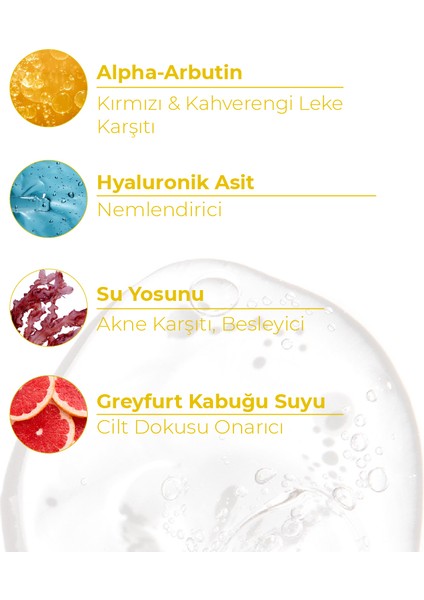 Leke Karşıtı Arbutin Cilt Bakım Serumu 30 ml (Arbutin %2 + Hyaluronic Acid) modelleri