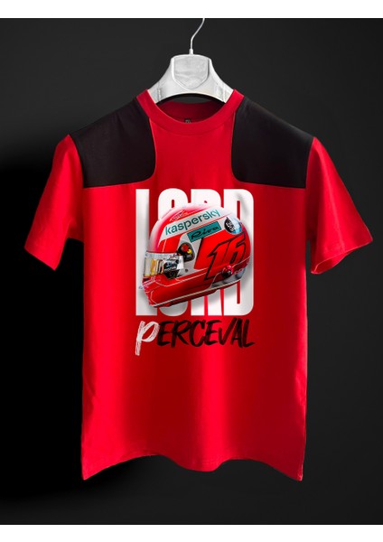 Leclerc Lordperceval Unisex Kırmızı-Siyah T-Shirt