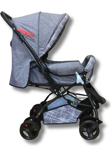 Vav Baby Dual Comfort Line Çift Yönlü Bebek Arabası Gri