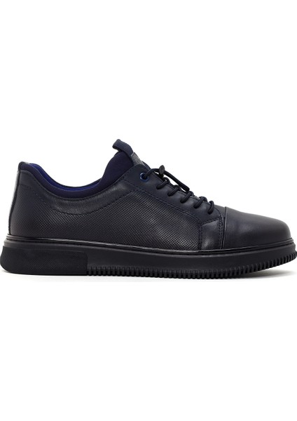 Erkek Lacivert Bağcıklı Sneaker 24WFD676026