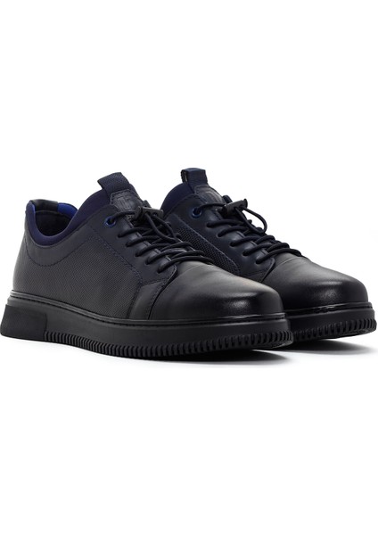 Erkek Lacivert Bağcıklı Sneaker 24WFD676026