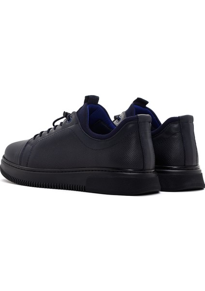 Erkek Lacivert Bağcıklı Sneaker 24WFD676026