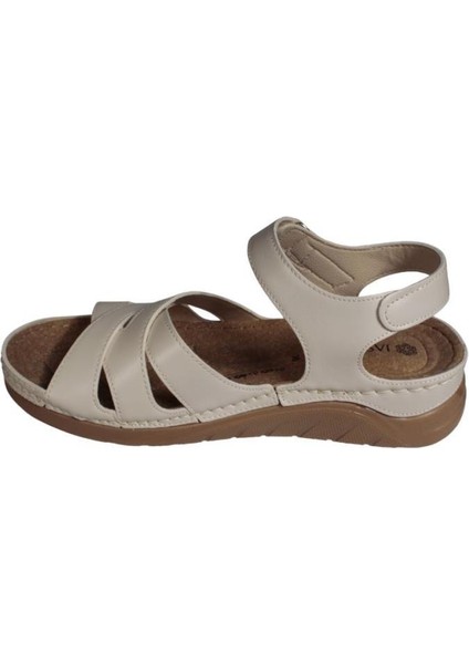 Yazkış Kadın Siyah Vizon Önü Çift Çapraz Bantlı Bilği Çrtlı Rahat Comfort Taban Esnek Sandalet modelleri