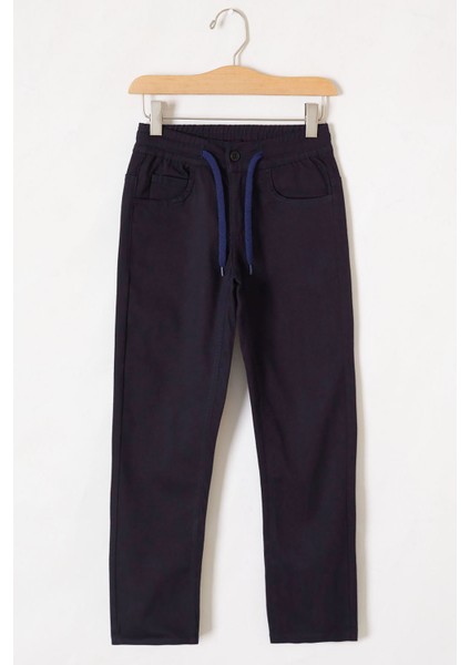 Lacivert Beli Lastikli Basic Kız Çocuk Okul Pantolonu 19201 fırsatları
