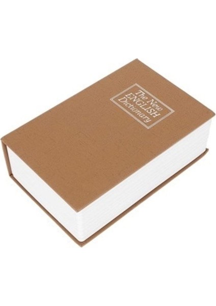 Kilitli Kumbara Kitap Tasarımlı Anahtarlı, Kahverengi, Güvenli ve Şık Tasarım modelleri
