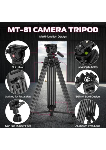 Mt-81 Alüminyum 360° Ball Head Kafa Video Tripod modelleri