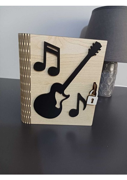 Şirin desenli kitap şekli kumbara, gitar notası tasarımıyla şık hediye kutusu fiyatları