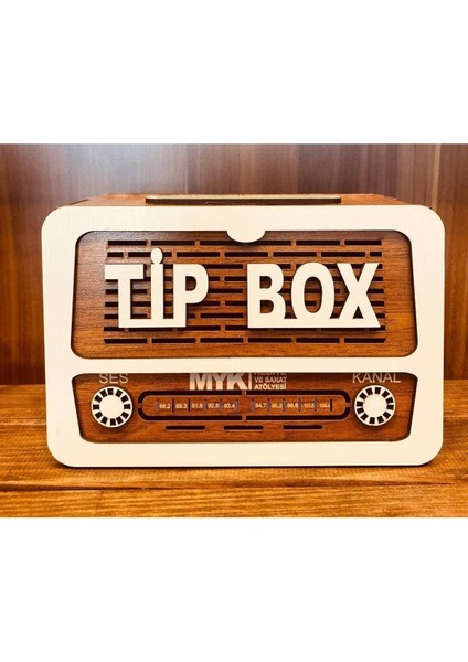 Kahverengi Tip Box Nostalji Radyo Görünümlü