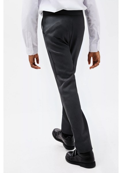 Erkek Çocuk Dokuma Kumaş Beli Lastikli Rahat Regular Trend Okul Pantolonu modelleri