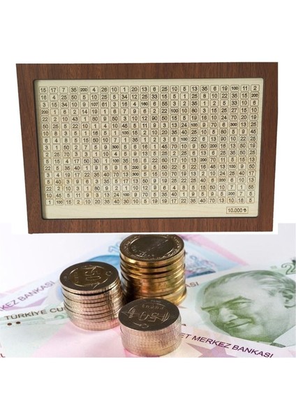 Ahşap 10.000 Hedefli Parabox Kumbara, Para Biriktirme Kutusu, Şık ve Dayanıklı fiyatları