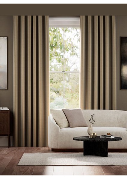 Kum Beji Blackout Işık Geçirmez Fon Perde Pilesiz Karartma Güneşlik (Enxboy)