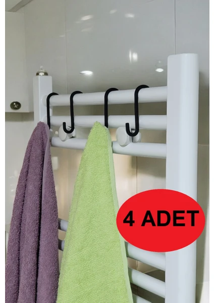 4 Adet Paslanmaz Banyo Kancası Şampuanlık Askısı Banyo Düzenleyici Lif Kese Askısı Mutfak Askısı