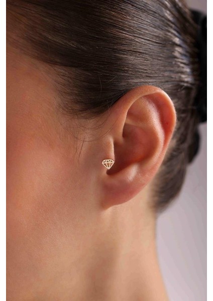 Altın Elmas Piercing