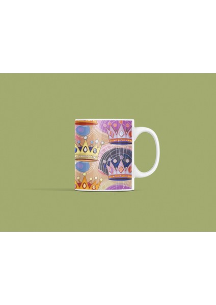 Renkli Kraliyet Taçları Baskılı Seramik Kupa fiyatları