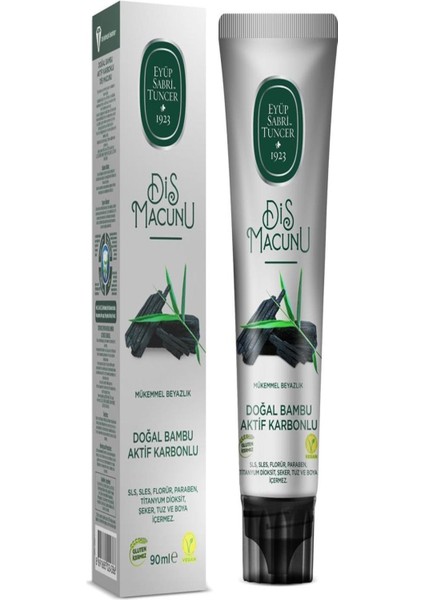 90ML Doğal Bambu Aktif Karbonlu Diş Macunu