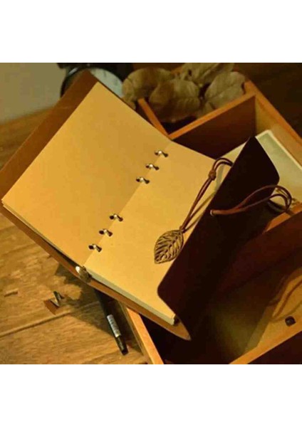 Nostaljik Deri Kapaklı Defter Sade Klasik Tasarım Özel Vintage Üretim Seyahat Anı Hatıra Hediyelik indirimleri