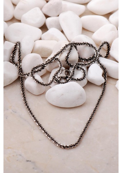 Italyan Burgu 50 cm Oksitli Gümüş Zincir Kolye 227 fiyatları