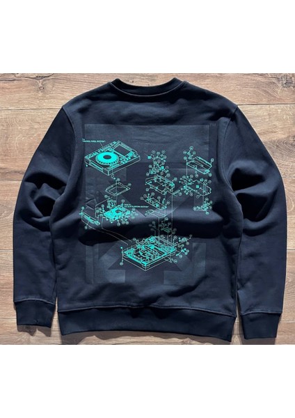 FW21 Desen Baskılı Uzun Kollu Yuvarlak Yaka Versiyon Sweatshirt OMAB001G21JER0011059 fiyatları