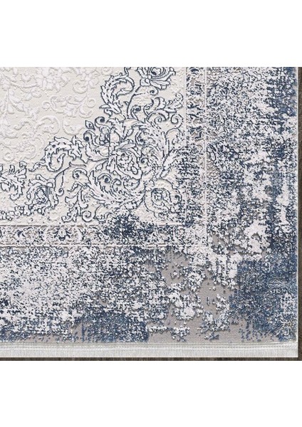 Dream 09707d Gri Mavi Klasik Bambu Halı modelleri