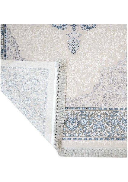 Dream 09705a Gri Mavi Klasik Bambu Halı modelleri