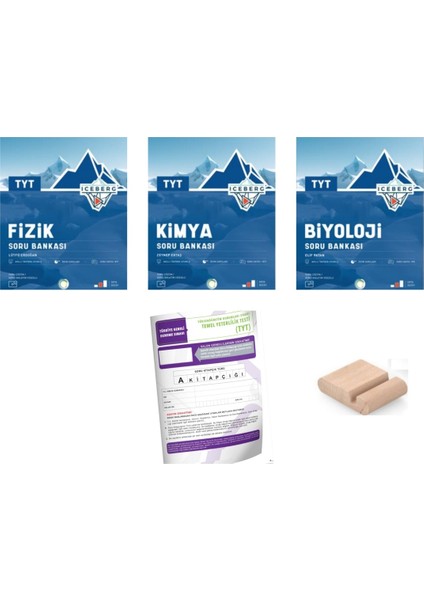 TYT Iceberg Fizik Soru Bankası - Kimya Soru Bankası - Biyoloji Soru Bankası + TYT Deneme - Telefon Tutucu