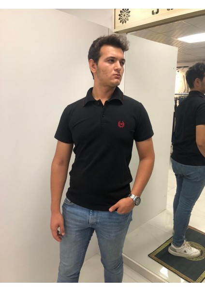 Sca Erkek Siyah Polo Yaka Lacos T-Shirt