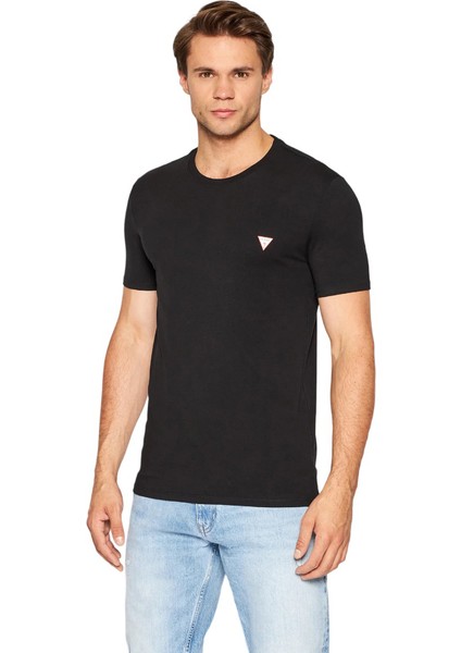 Erkek Guess Cn Ss Core T-Shirt - Siyah