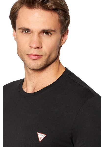 Erkek Guess Cn Ss Core T-Shirt - Siyah modelleri