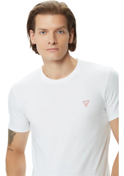 Erkek Guess Cn Ss Core T-Shirt - Beyaz fiyatları