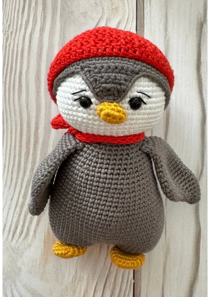 Quezz Quality Amigurumi El Örgüsü Oyuncak Penguen