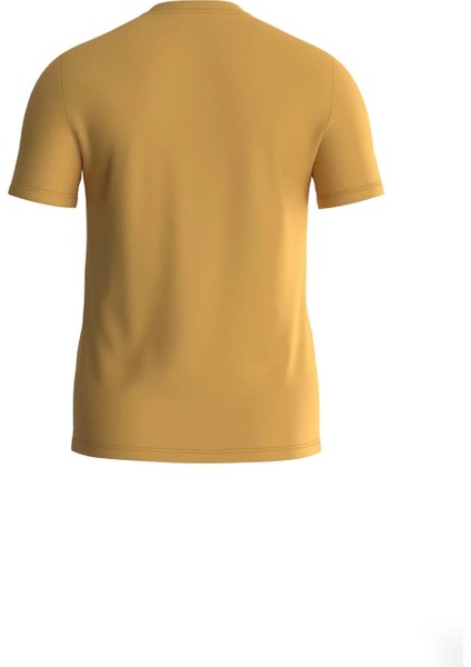 Erkek Küçük Üçgen Logolu Esnek T-Shirt - Gold