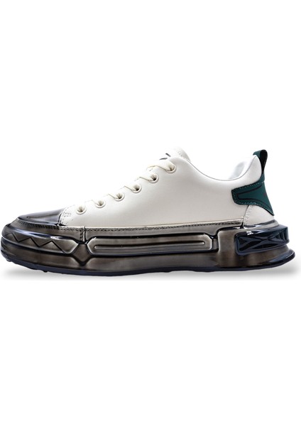 Avangart M20036 Deri Özel Tasarım Erkek Beyaz Sneaker Ayakkabı