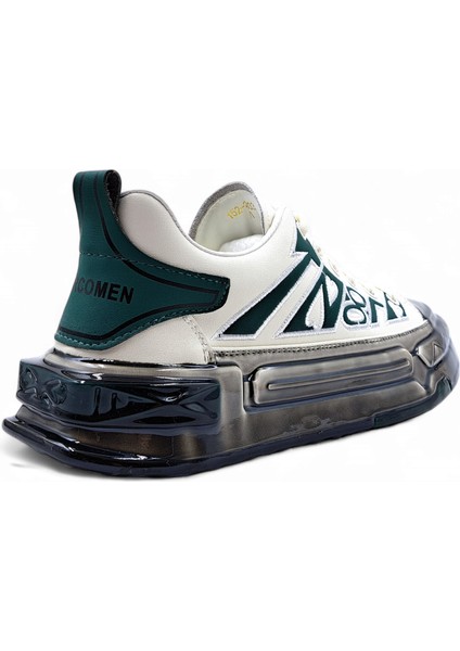Avangart M20036 Deri Özel Tasarım Erkek Beyaz Sneaker Ayakkabı