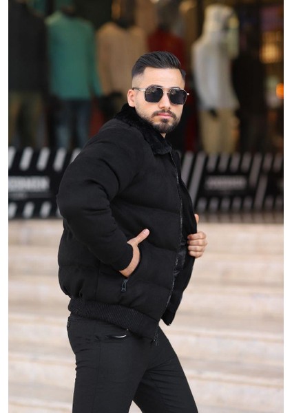 Erkek Süet Şişme Mont modelleri