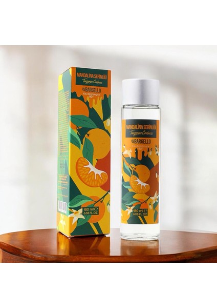 Mandalina Serinliği 180 ml Cam Dökme Kapak Kolonya Edc