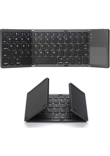 Philips M9 Mtk MT6762 10.1" Uyumlu Kablosuz Bluetooth Touchpad'li Şarj Edilebilir Katlanabilir Klavye