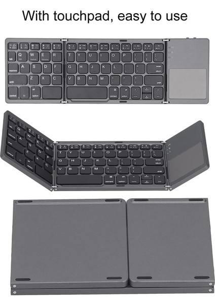 Philips M9 Mtk MT6762 10.1" Uyumlu Kablosuz Bluetooth Touchpad'li Şarj Edilebilir Katlanabilir Klavye