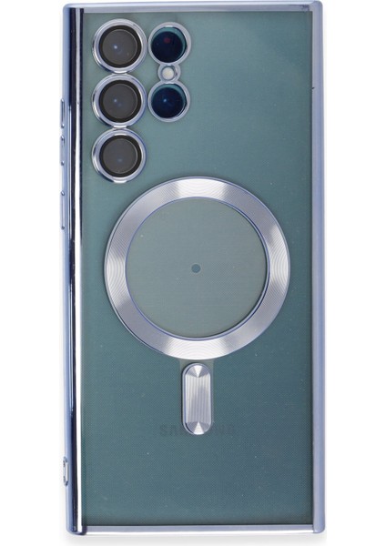 Samsung Galaxy S22 Ultra Kılıf Kross Magneticsafe Kapak - Sierra Blue 13