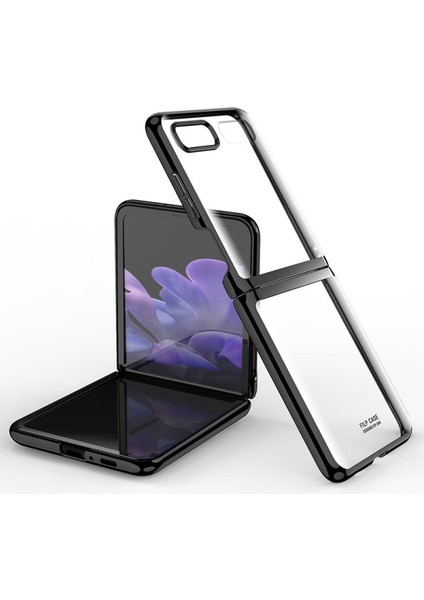 Samsung Galaxy Z Flip 3 Kılıf Fold Element Kapak - Siyah 13