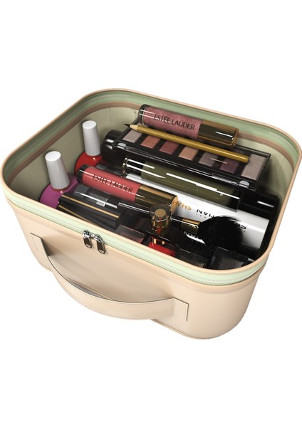 Make Up Bag Makyaj Çantası - Şeffaf Kapaklı Makyaj Organizeri