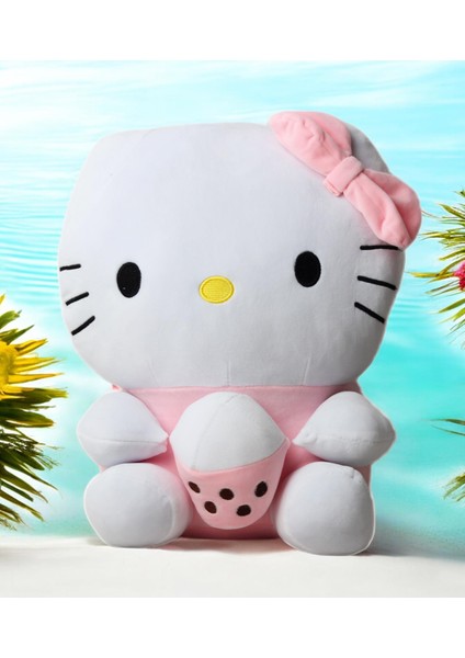 Ithal Kumaş Hello Kitty Sanrio Karakter Figür Peluş Oyuncak Oyun & Uyku Arkadaşı Büyük Boy 42 cm.